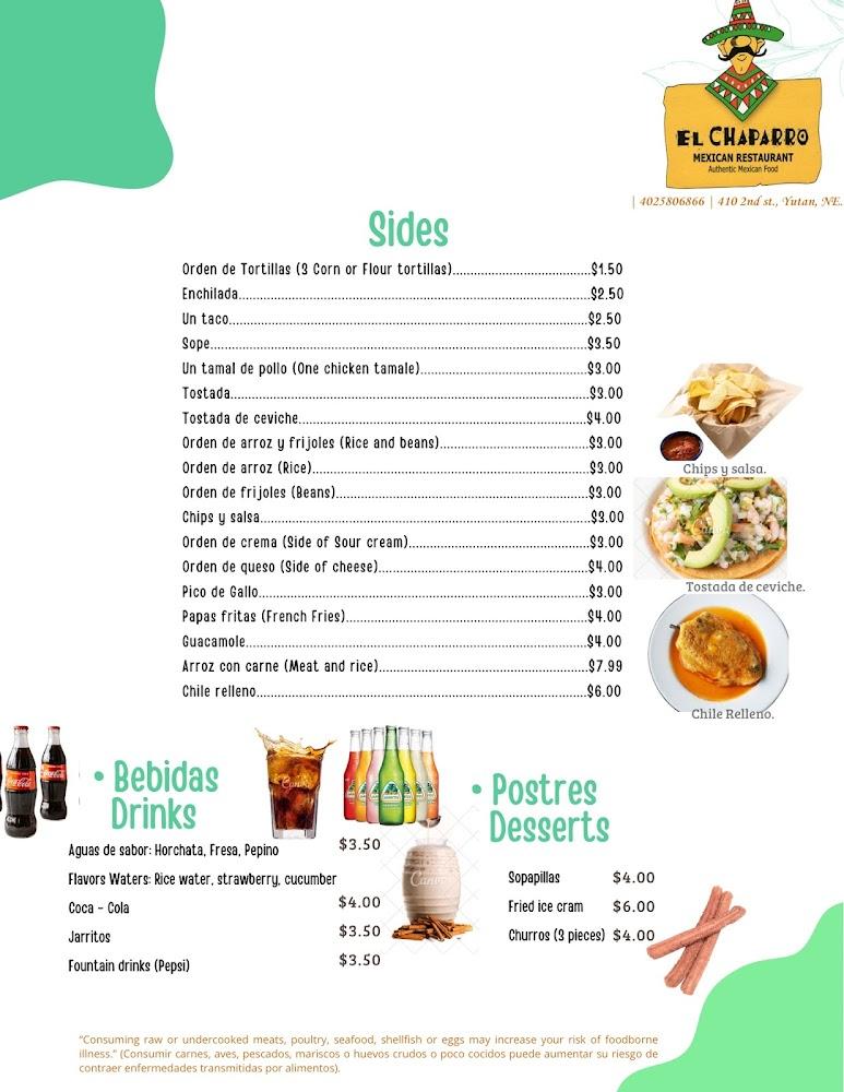 El Chaparro Menu image 3